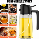 Doseur d’huile 2-en-1 sans étiquette – huiles, sauces et vinaigre